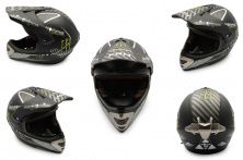 Шолом кросовий (mod: Skull) (size: XL, чорний матовий) MONSTER ENERGY