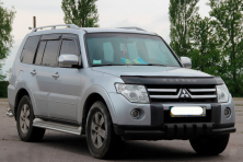 Передній захист ST015-13 Black (нерж.) Mitsubishi Pajero Wagon IV 2006-2021 рр.