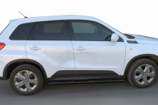 Бічні труби Black (2 шт., нерж) Suzuki Vitara 2015- рр.