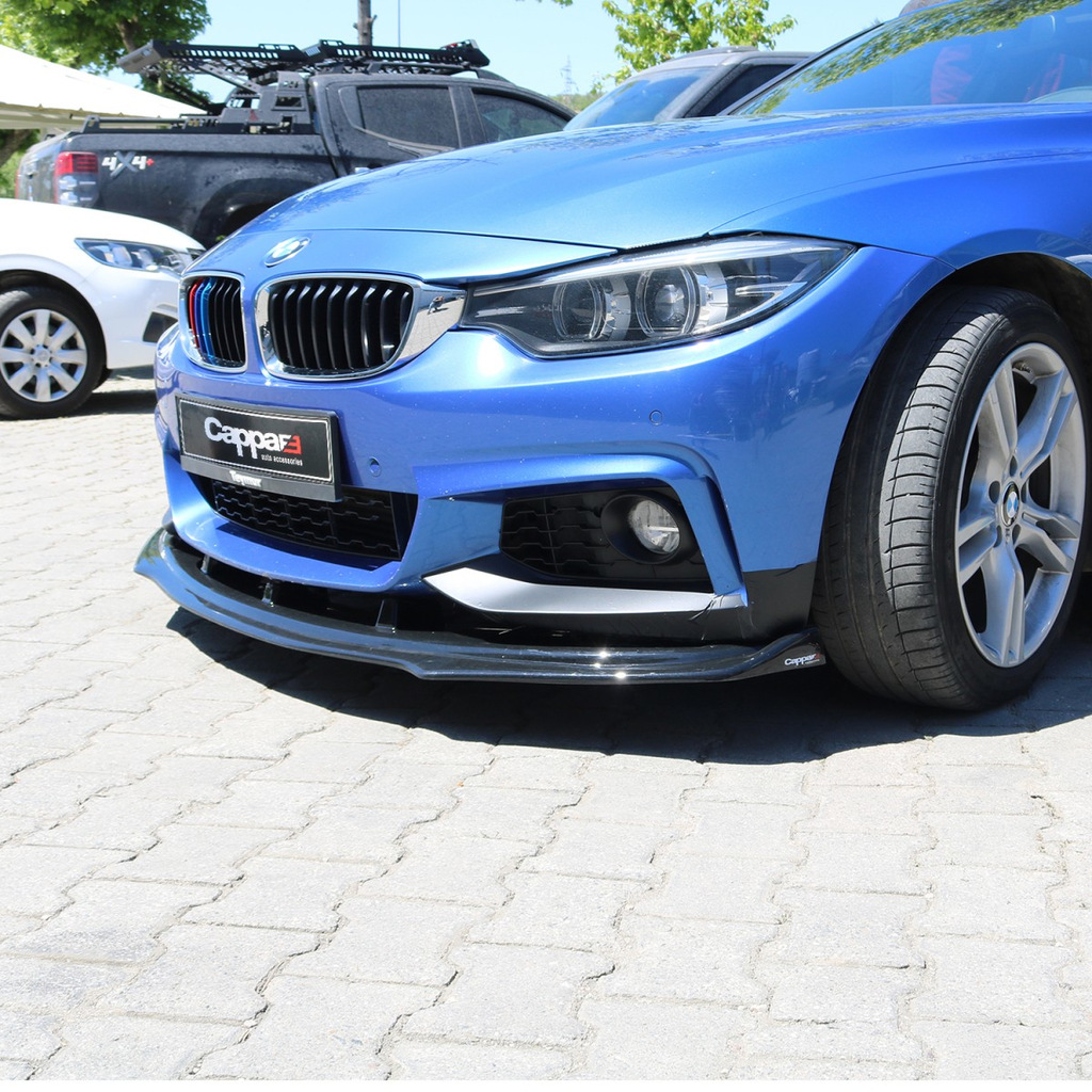 Накладка на передній бампер ЛИП (чорна) для BMW 4 серія F-32 2012-2020 рр