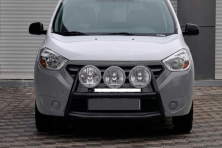 Кенгурятник WT022 Black (нерж.) Renault Dokker 2013-2022 рр.