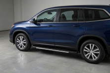 Бокові пороги Bosphorus Grey (2 шт., Алюміній) Honda Pilot 2015-2022 рр.