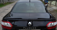 Спойлер LIP (Sunplex, чорний) (125,4см *7,2см) Renault Fluence 2009-2016 рр.