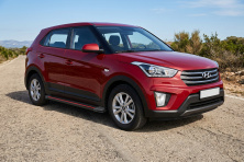 Бокові пороги Maya Red (2 шт., Алюміній) Hyundai Creta 2014-2020 рр.