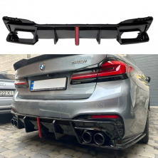 Задній дифузор з насадками BMP-Style (для M-Sport/M5 F90) BMW 5 серія G30/G31 2017-2023 рр.