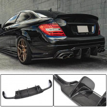 Дифузор заднього бампера V2 (для AMG SD/Coupe 2012-2014, Карбон) Mercedes C-class W204 2007-2015 рр.