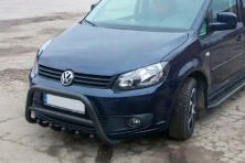 Кенгурятник WT003 Black (нерж) Volkswagen Caddy 2010-2015 рр.