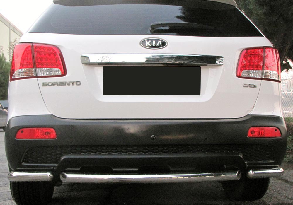 Задні кути з центральної AK007-3 (2 шт., нерж.) для Kia Sorento XM 2009-2014 рр