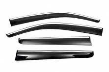 Вітровики з хромованим молдингом (4 шт., Sunplex Chrome) Volkswagen Amarok 2010-2022 рр.