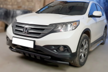 Передній захист Shark Black (нерж) Honda CRV 2012-2016 рр.