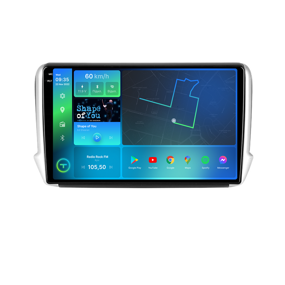 Штатна магнітола Torssen 2K Peugeot 2008 -20 FL9 4+64Gb 4G Carplay DSP