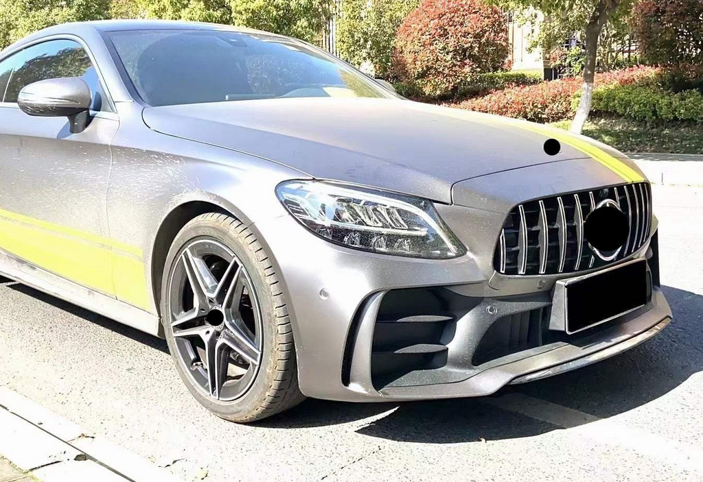 Комплект обвісів з повним заднім бампером (дизайн Black Mamba C63GT) для Mercedes C-сlass W205 2014-2021 рр