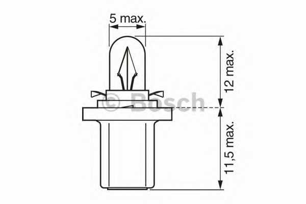 Вказівна лампа Osram 2741MF 1,2W 24V B8,5d 5X10FS