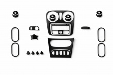 Накладки на панель (Meric, Туреччина) Алюміній Renault Sandero 2013-2022 рр.
