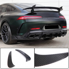 Накладки на задній бампер V1 (для GT63 2018-2022, Карбон) Mercedes AMG GT 4 X290 2018- рр.