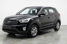 Бокові пороги Tayga Black (2 шт., Алюміній) Hyundai Creta 2014-2020 рр.