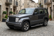 Бокові пороги Bosphore Grey (2 шт., Алюміній) Jeep Cherokee/Liberty 2007-2013 рр.