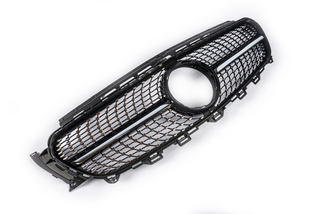 Передня решітка Diamond Black (для Avantgarde/AMG-Line/E43 AMG/E53 AMG 2016-2020) З місцем під камеру для Mercedes E-сlass W213 рр