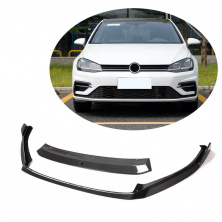 Накладка на передній бампер Lip V2 (для R/R-Line 2017-2020, Карбон) Volkswagen Golf 7/E-Golf 2012-2020 рр.