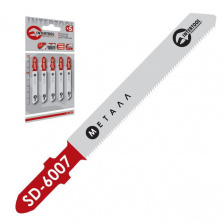 набор полотен 5 ед. для лобзика. Рабочая длина 50 мм, шаг зуба 1,2 мм, для работы с тонким листовым металлом и цветным металлом.