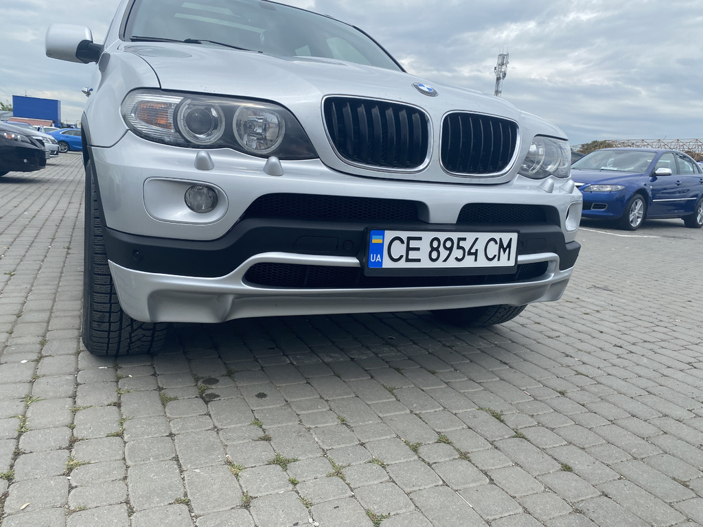 Накладка на передній бампер (2003-2006, під фарбування) для BMW X5 E53 рр