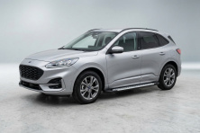 Бокові пороги Allmond Grey (2 шт., Алюміній) Ford Kuga/Escape 2019- рр.