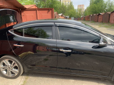 Вітровики з хромованим молдингом (4 шт, Niken) Hyundai Elantra (AD) 2015-2020 рр.