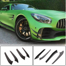 Накладки на передній бампер V1 (для GT R 2016-2019, Карбон) Mercedes AMG GT C190/R190 2014-2022 рр.