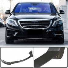Накладка на передній бампер Lip (для AMG-Line 2014-2017, Карбон) Mercedes S-сlass W222 2013-2022 рр.