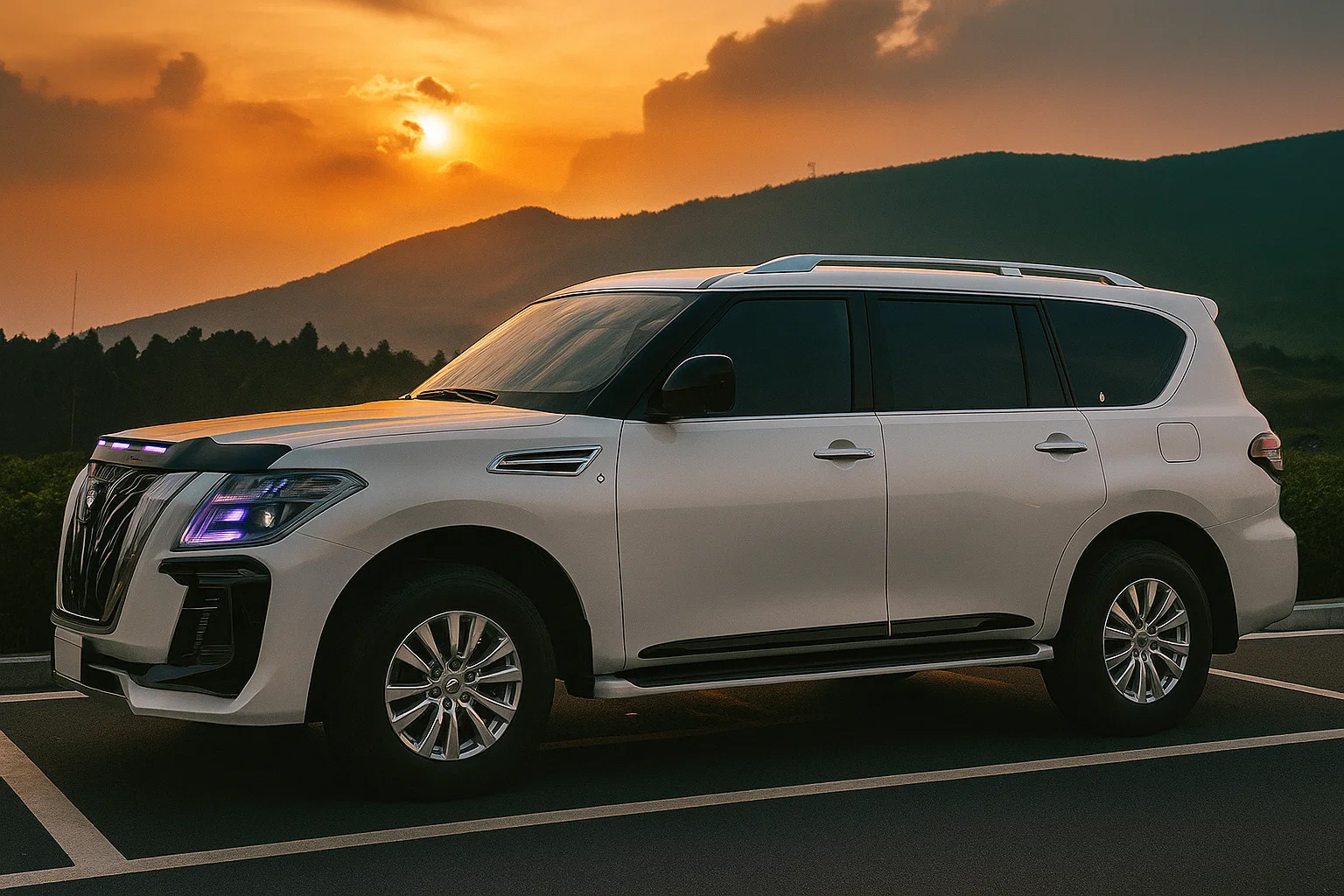 Молдинги дверні (4 шт, чорні) для Nissan Armada 2016-2024 рр