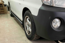 Бічні труби BB002 Black (2 шт., Нерж.) Hyundai H200, H1, Starex 1998-2007 рр.