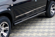 Бічні труби Black (нерж) Kia Carens 1999-2012 рр.