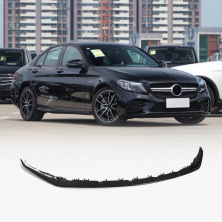 Накладка на передній бампер Lip V2 (для C43 AMG 2019-2021, Карбон) Mercedes C-сlass W205 2014-2021 рр.