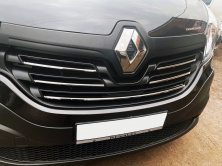 Накладки на решітку 2015-2019 (5 шт, нерж) Carmos - Турецька сталь Renault Trafic 2015- рр.