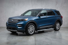 Бокові пороги Mevsim Grey (2 шт., Алюміній) Ford Explorer 2019- рр.