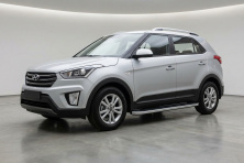 Бокові пороги Tayga Grey (2 шт., Алюміній) Hyundai Creta 2014-2020 рр.