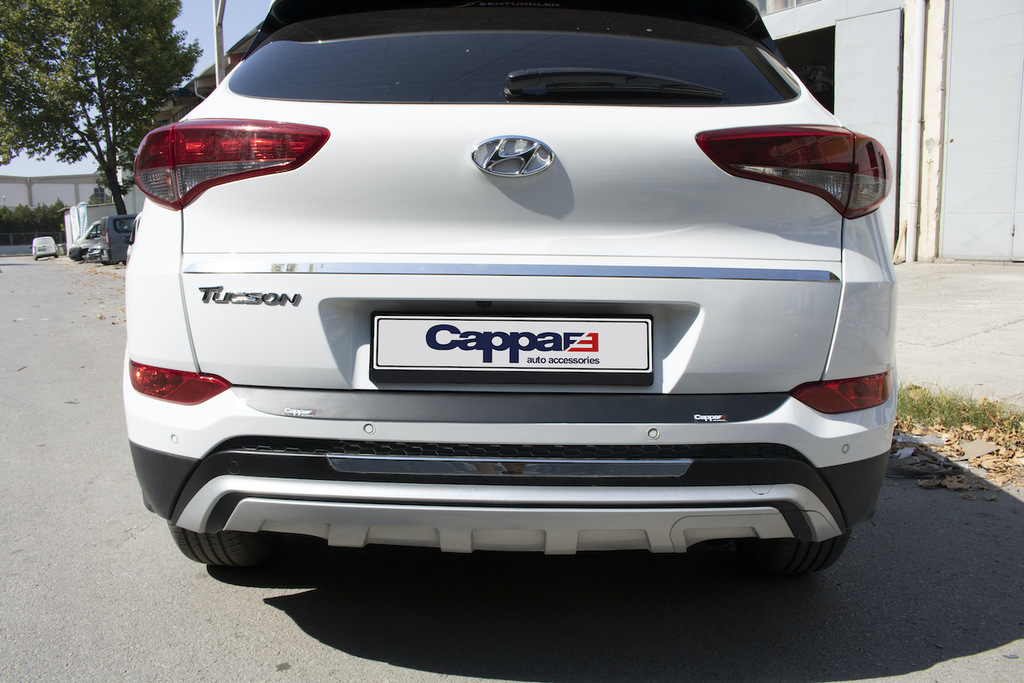 Накладка на задній бампер EuroCap 2016-2018 (ABS) для Hyundai Tucson TL рр