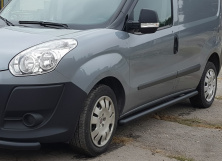 Бічні труби Black (2 шт., нерж.) 60мм, Максі база Opel Combo 2012-2018 рр.