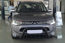 Кенгурятник WT002 Black (нерж.) Mitsubishi Outlander 2012-2021 рр.