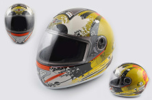Шлем-интеграл   (mod:550) (premium class) (size:XL, желто-оранжевый) Ш112   KOJI