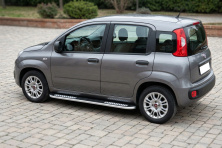 Бокові пороги Tayga V2 (2 шт., Алюміній) Fiat Panda 2011-2023 рр.