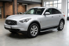 Бокові пороги Tayga Grey (2 шт., Алюміній) Infiniti FX 2003-2008 рр.