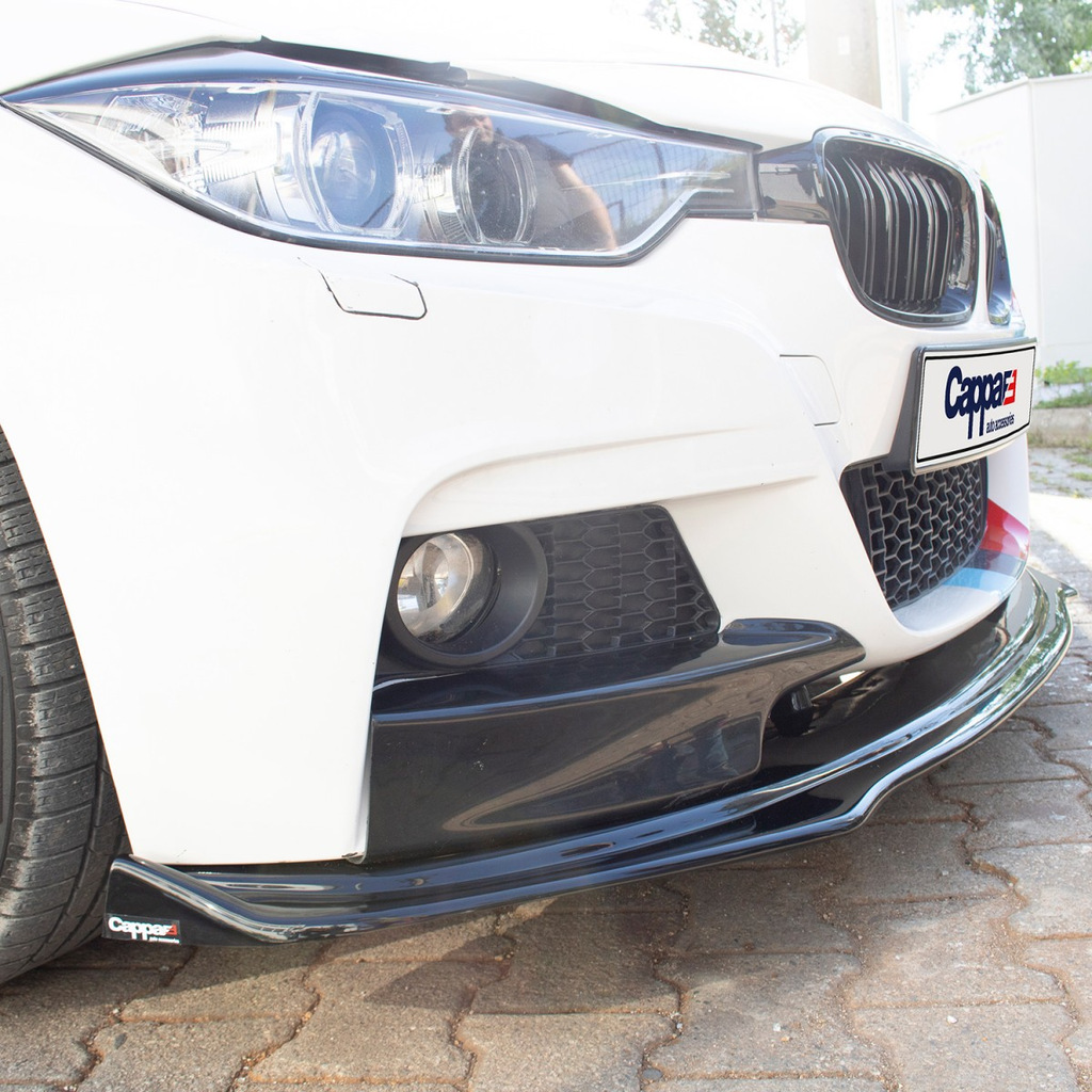 Накладка на передній бампер ЛИП для М-Performance (чорна) для BMW 3 серія F-30/31/34 2012-2019 рр