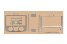Накладки на панель AC/Clima (Mini-set, Алюміній) Ford Focus II 2005-2008 рр.