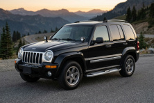 Бокові пороги Mevsim Grey (2 шт., Алюміній) Jeep Cherokee/Liberty 2002-2007 рр.
