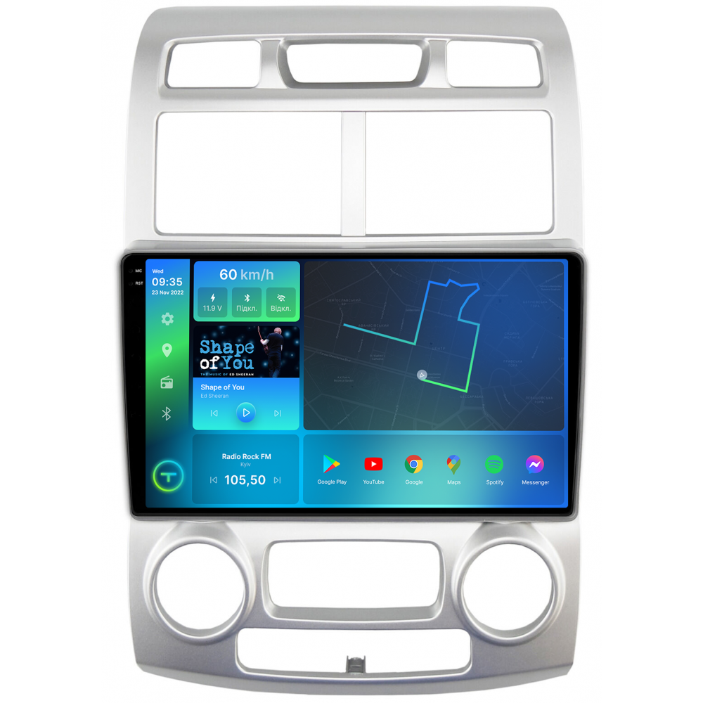 Штатна магнітола 2K Torssen Kia Sportage 2 05-09 climate Європа F9232 4G Carplay DSP