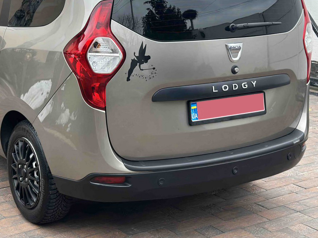 Накладка на задній бампер EuroCap (ABS) для Renault Lodgy 2013-2022 рр
