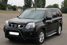 Передній захист WT003 Black (нерж) Nissan X-trail T31 2007-2014 рр.