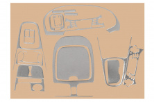 Накладки на панель 00-03 (алюміній) Nissan Almera N16 2000-2006 рр.