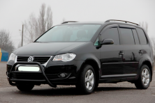 Кенгурятник WT022 Black (нерж) Volkswagen Touran 2003-2010 рр.